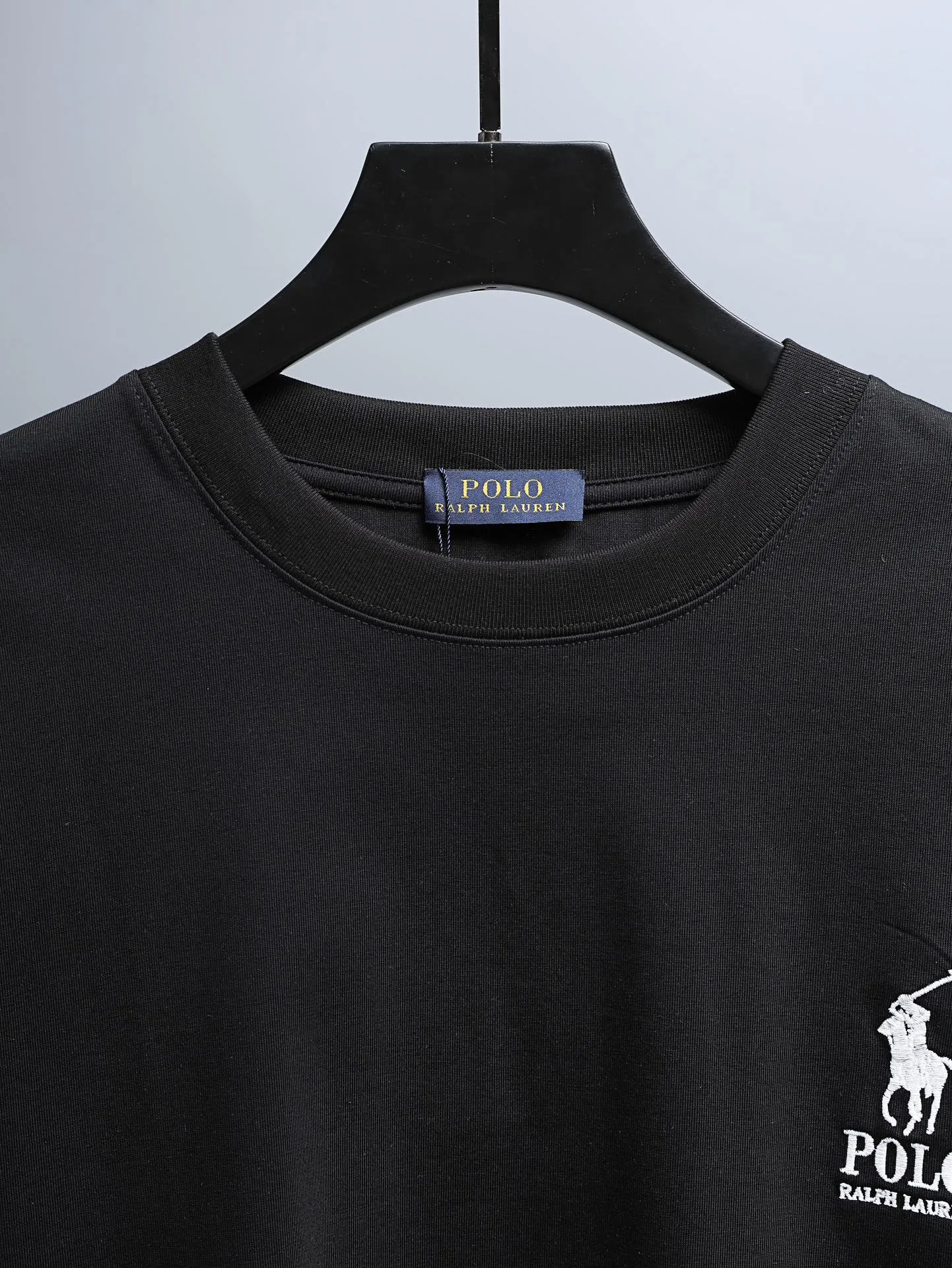 P170 Ralph Lauren* 2꯭0꯭2꯭6 new spring and summer models ❤️ Original ⌚️ higher version of Ralph Lauren. The fabric is made of 280 grams of high-density pure cotton. It does not deform or shrink. Process introduction: double thread movement. Precision embroidery on the chest ➕ back panel embroidery🪡 process Color: Black SIZE: S-XXL